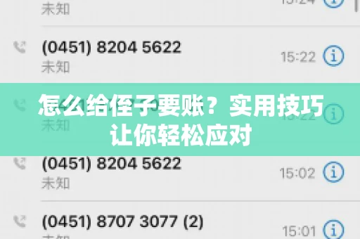 怎么给侄子要账？实用技巧让你轻松应对