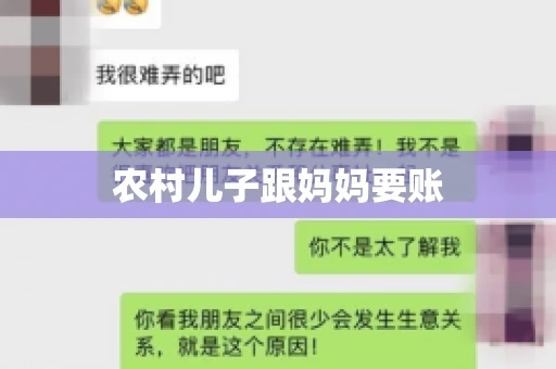 农村儿子跟妈妈要账