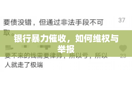 银行暴力催收，如何维权与举报