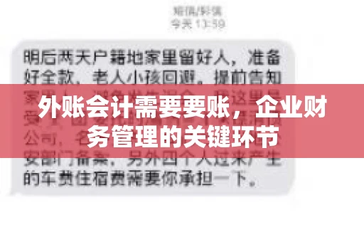外账会计需要要账，企业财务管理的关键环节