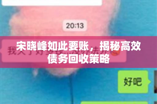 宋晓峰如此要账，揭秘高效债务回收策略