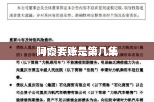 阿霞要账是第几集
