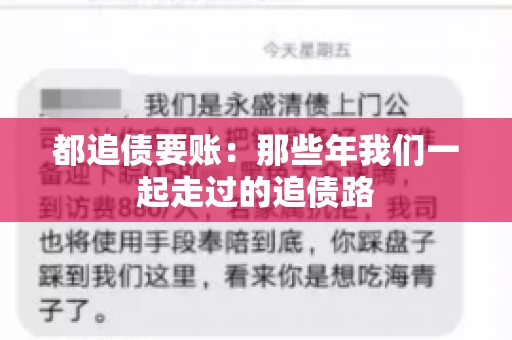 都追债要账：那些年我们一起走过的追债路