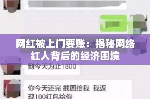 网红被上门要账：揭秘网络红人背后的经济困境