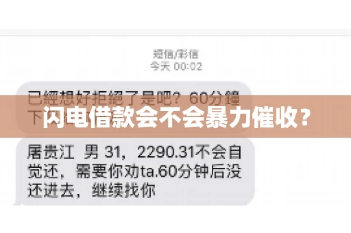 闪电借款会不会暴力催收？