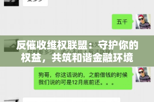 反催收维权联盟：守护你的权益，共筑和谐金融环境